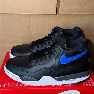 Nike Flight Legacy Black Hyper Blue BQ4212-003 Men’s Size 9.5